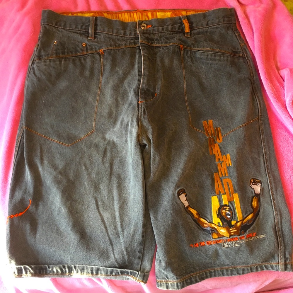 90s Muhammad Ali Platinum Fubu sz 42 Skater Shorts